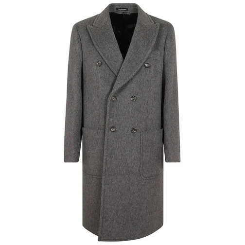 Emporio Armani Trenchcoat Alpaca Blend Wool Coat Grey