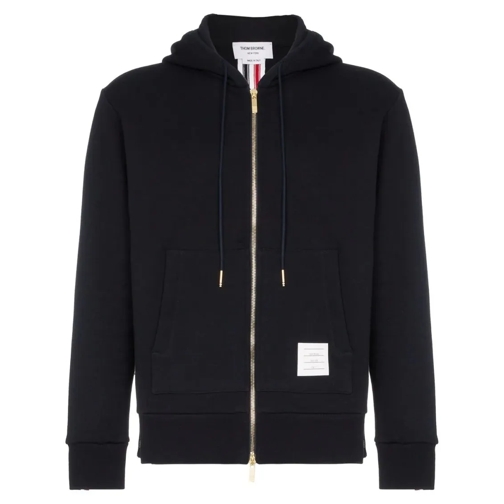 Thom Browne Hoodie Zip-Up Pullover Black Felpa con cappuccio