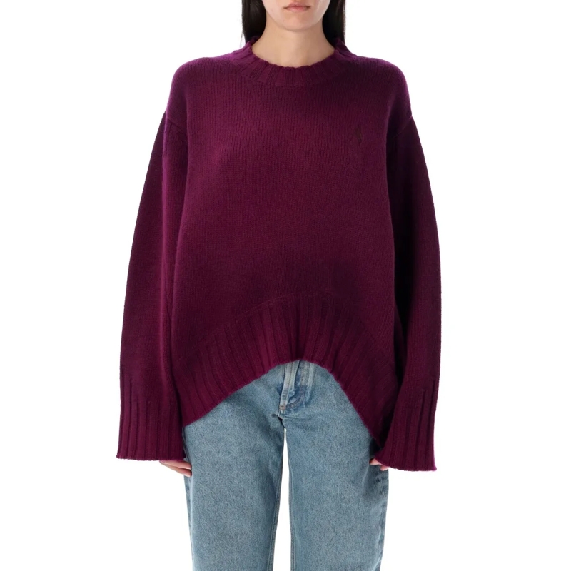 The Attico Trui Wool Cashmere Sweater Burgundy