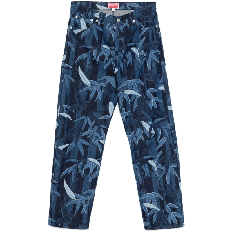 Kenzo Jeans Indigo Blue Trousers Green