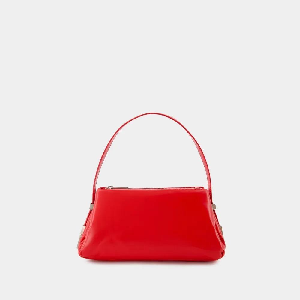 Osoi Hobo bags Pillow Mini Shoulder Bag Leather Red in rood