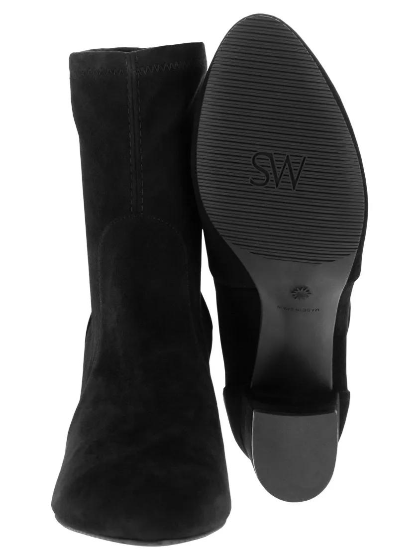 Thumbnail - Stuart Weitzman Stiefel - Yuliana 60 - Suede Leather Ankle Boot - Gr. 40 (EU) - in Schwarz - für Damen