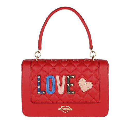 Love Moschino Quilted Love Shoulder Bag Red Crossbody Bag