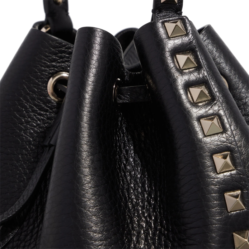 Valentino Garavani Bucket Bag Drawstring Bag Rockstud Nero(Image 5)