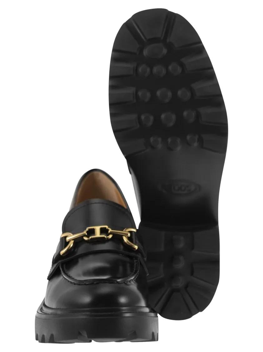 Thumbnail - Leather Moccasin With Carrarmato Bottom - Gr. 40 (EU) - in Schwarz
