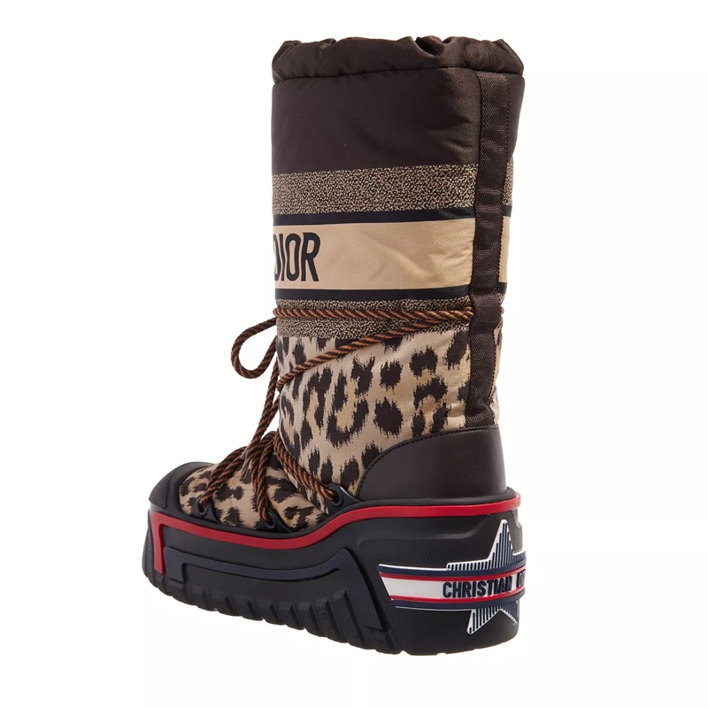 Christian Dior Winterboots Dioralps Highboots Afterski Leopard Natural Black(Image 2)
