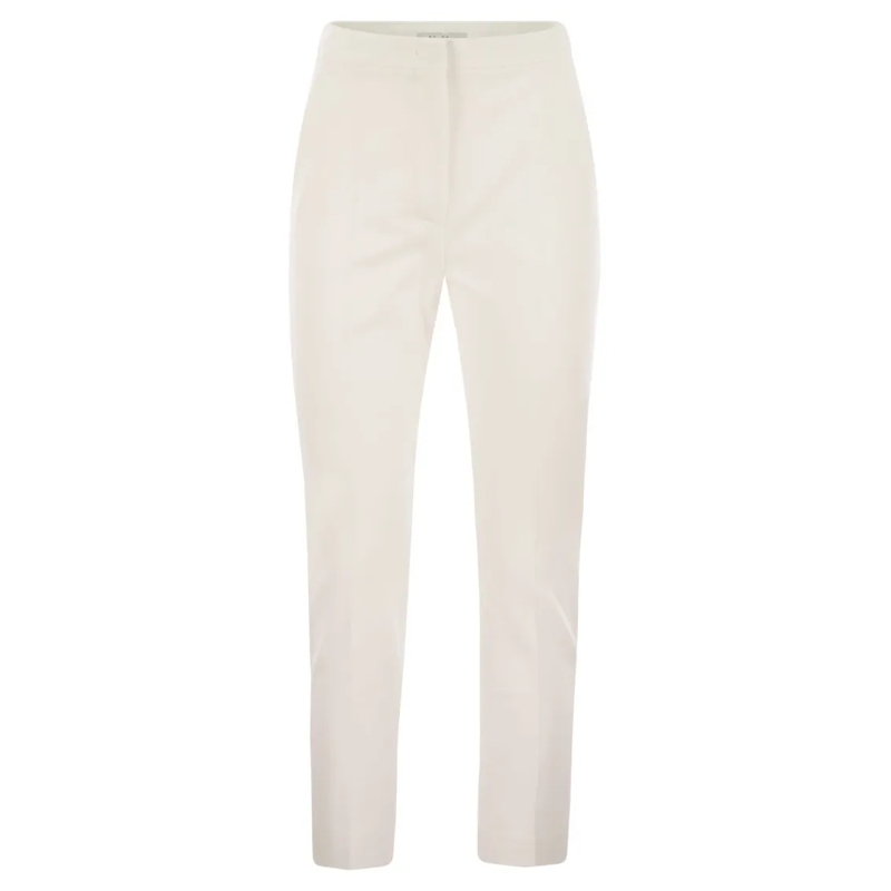 Max Mara  Pegno - Viscose Jersey Trousers White