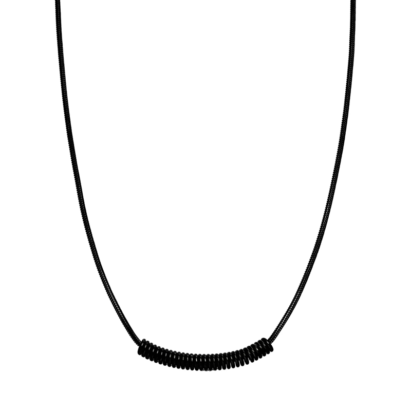 Liebeskind Berlin Mittellange Halskette Edelstahl Twist schwarz