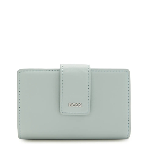 Hugo Bi-Fold Portemonnaie Hugo Boss Abelie damen Druckknopf Brieftasche Blau Blau