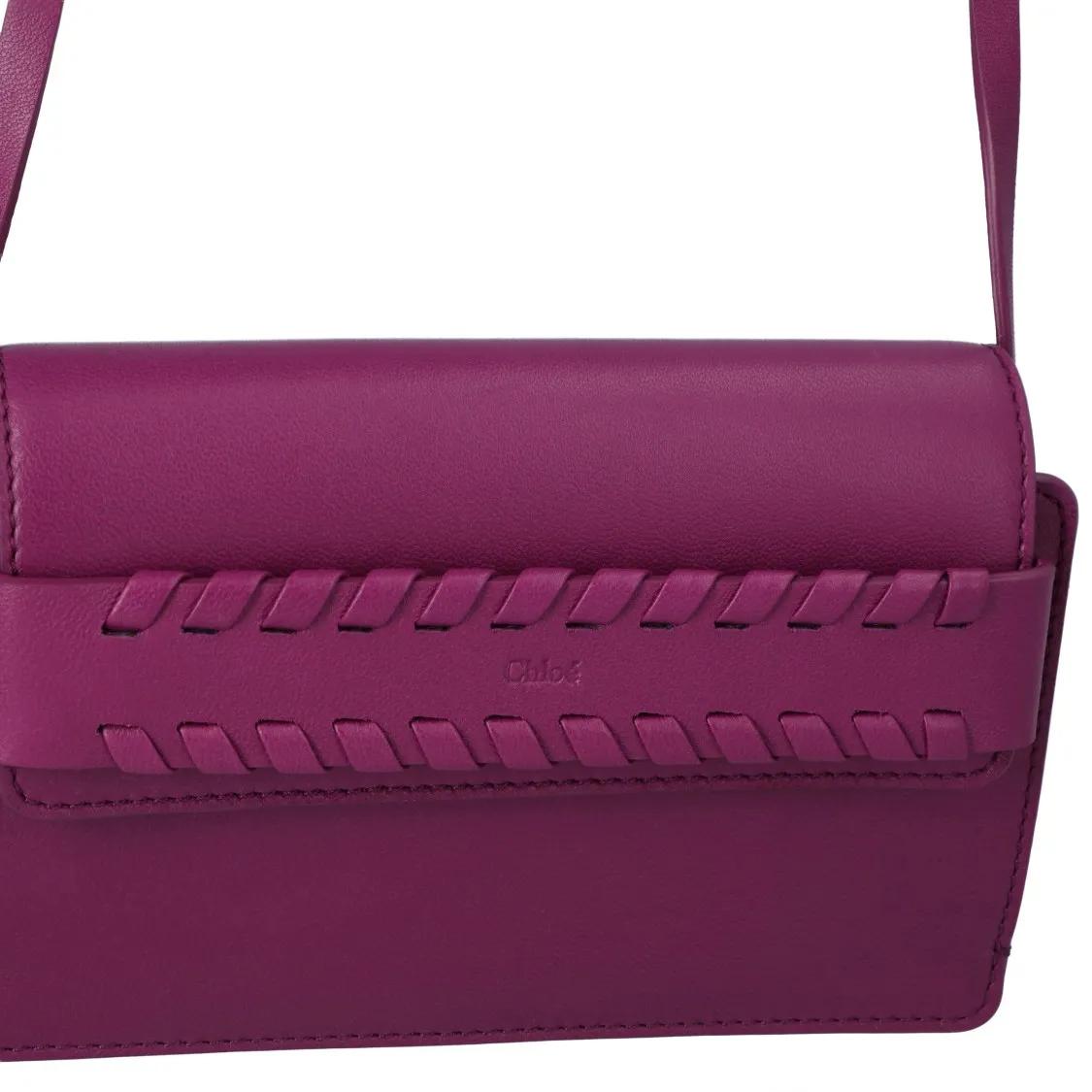 Chloé Hobo bags Shoulder Bag With Braided Detail Purple in paars