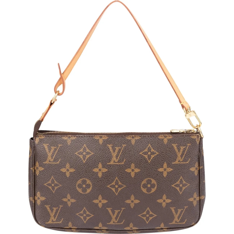 Louis Vuitton Schultertasche Louis Vuitton Canvas Monogram Pochette Accessoire  braun