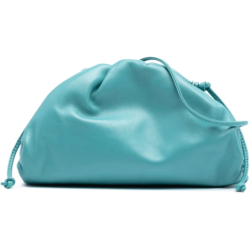 Bottega Veneta Schultertasche Lambskin The Mini Pouch Crossbody blau