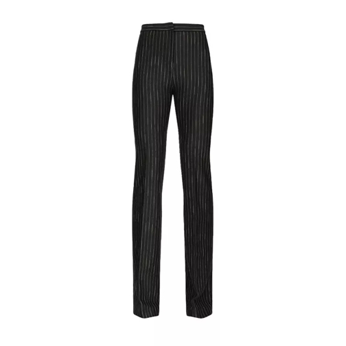 Pinko Black Striped Straight Trousers Black Hosen