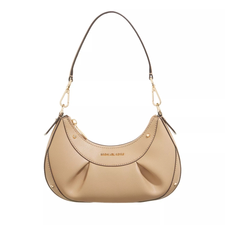 Michael Kors Enzo Small Convertible Pouchette Crossbody Camel