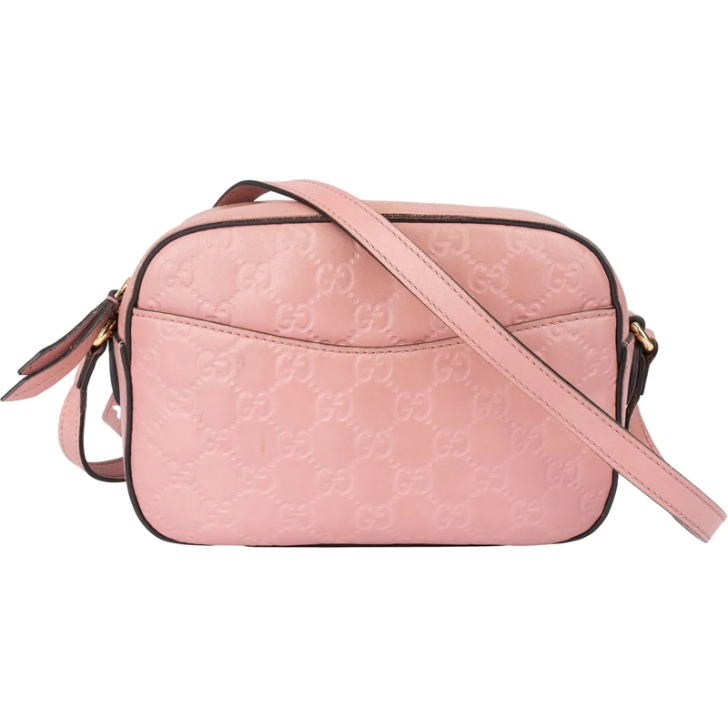 Gucci Schultertasche Gucci Pink GG Monogram Guccissima Crossbody Bag rose