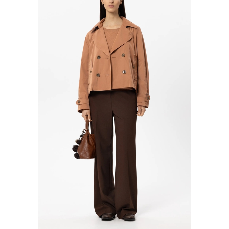 Luisa Cerano Stoffen broek Wideleg-Pants mit Bundfalten marone(Image 2)