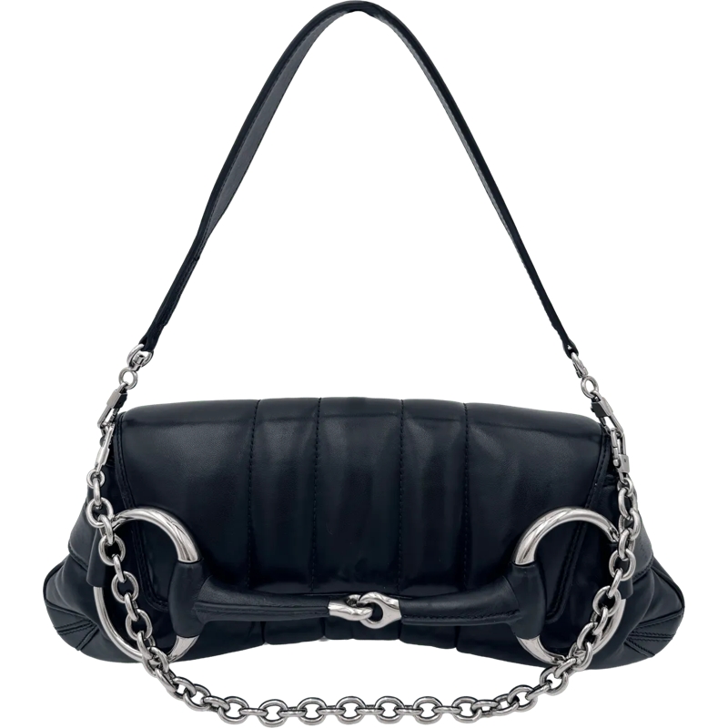 Gucci Schultertasche Gucci Horsebit Monogram - Beige schwarz