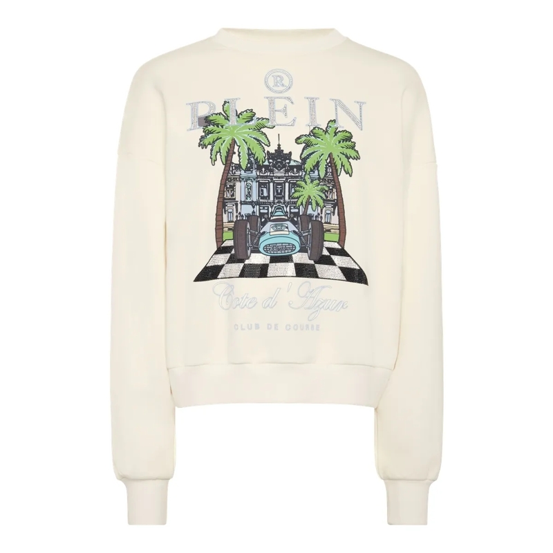 Philipp Plein Top Sweatshirt weiss