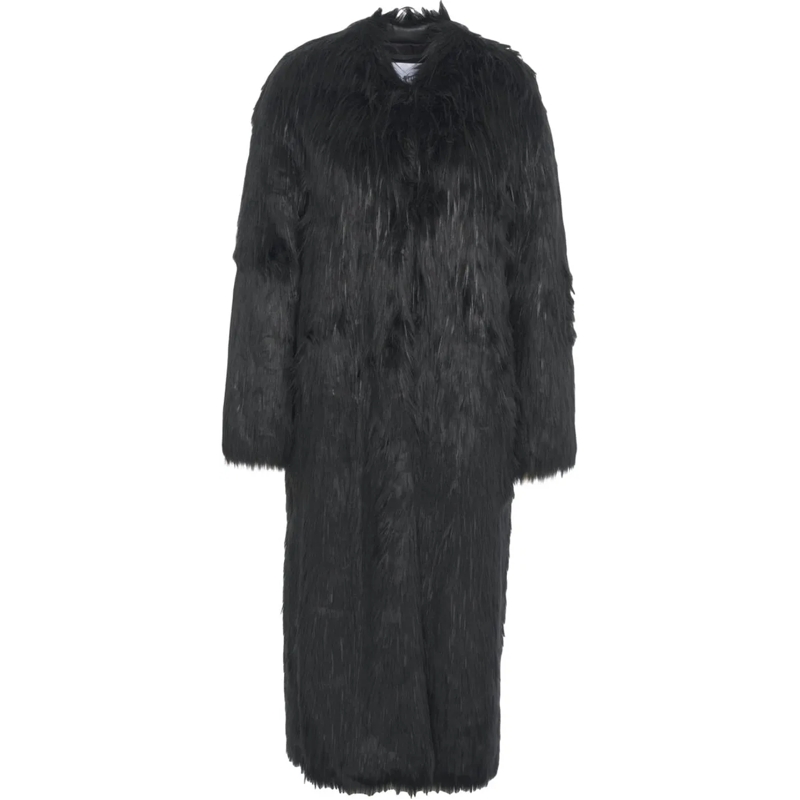 Stand Studio Veste de transition Faux fur coat 'Carolina' schwarz