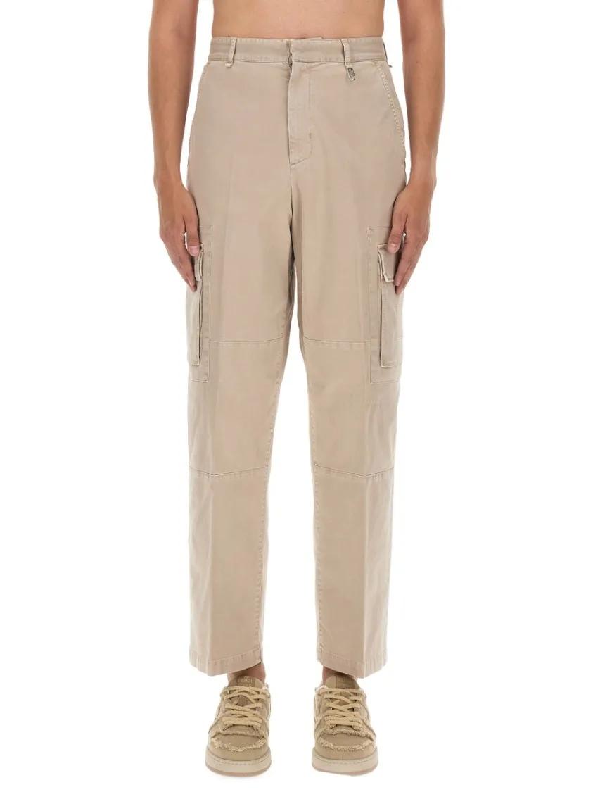 Thumbnail - Fendi - Straight Leg Gabardine Pants - Größe 50 - beige