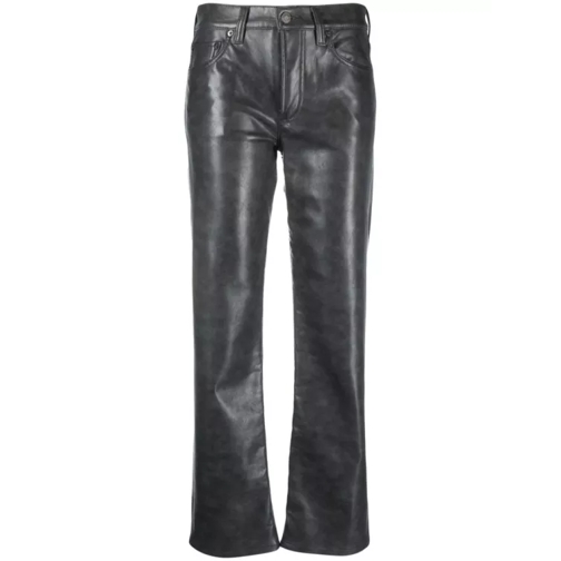 Agolde  Charcoal Grey Recycled Leather Jeans Grey