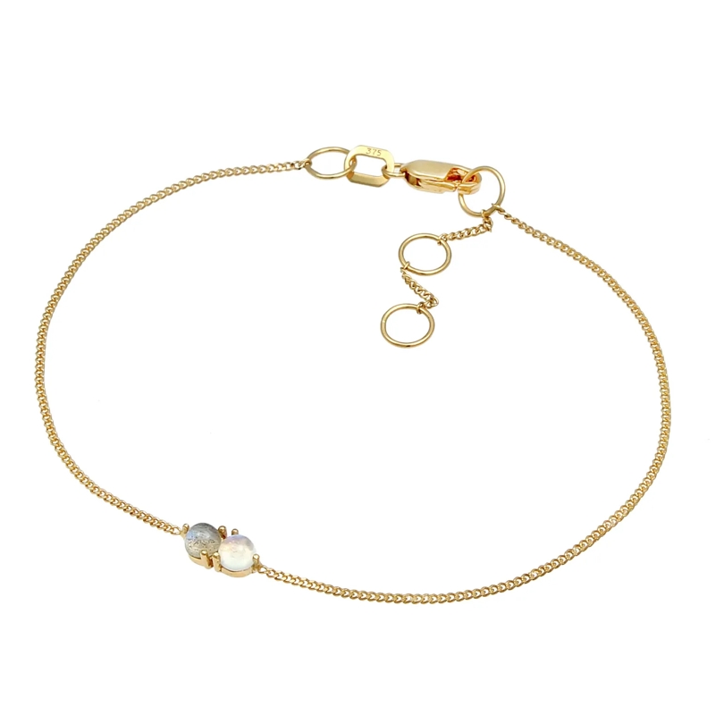 Elli Armband Armband Mondstein Labradorit Rund Basic 375 Gelbgo gold(Image 2)