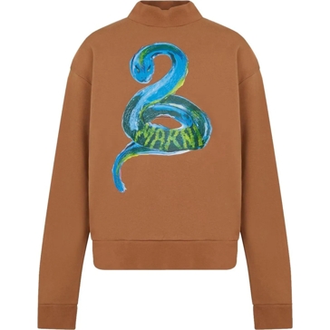 MARNIマルニPiton Logo Brushed Organic Sweatshirtトレーナー Marni Piton Logo Brushed Organic Sweatshirt braun