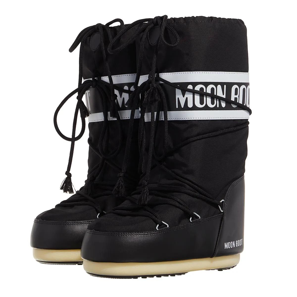 Moonboot Women's Black Boots & Ankle Boots - Mb Icon Nylon - Boots & Ankle Boots For 45_47