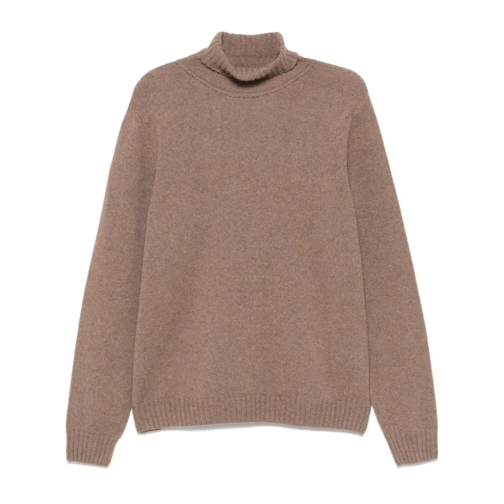 John Smedley Pullover Taupe Brown Wool Blend Sweater Brown