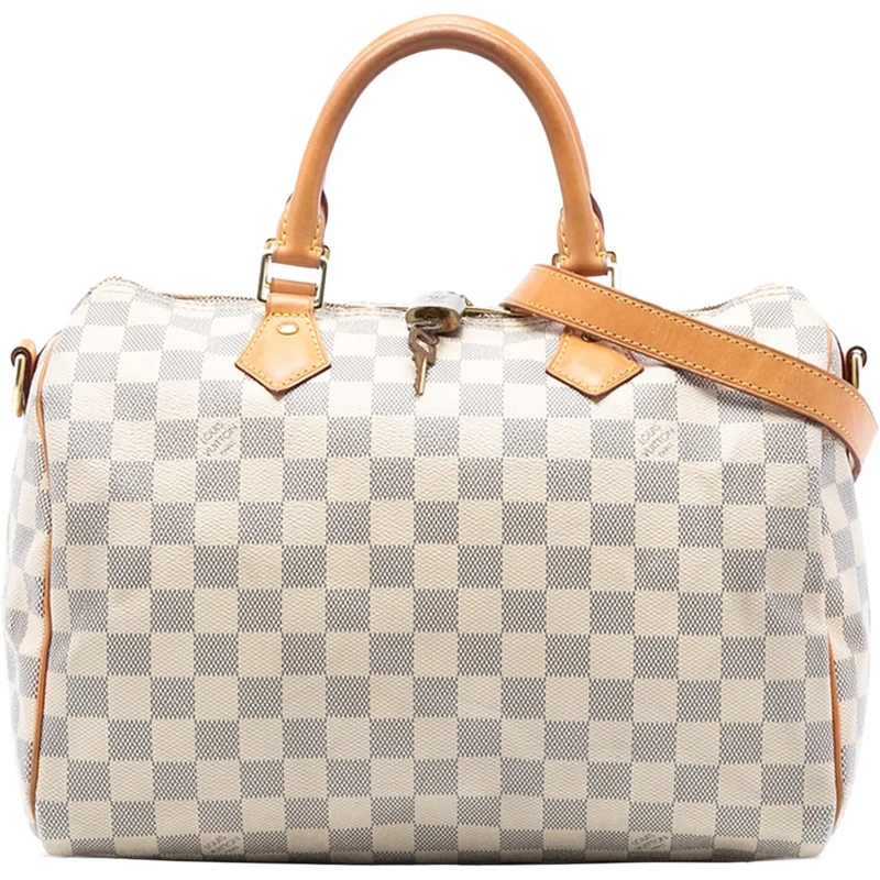 Louis Vuitton Sac à bandoulière Damier Azur Speedy Bandouliere 30 weiß