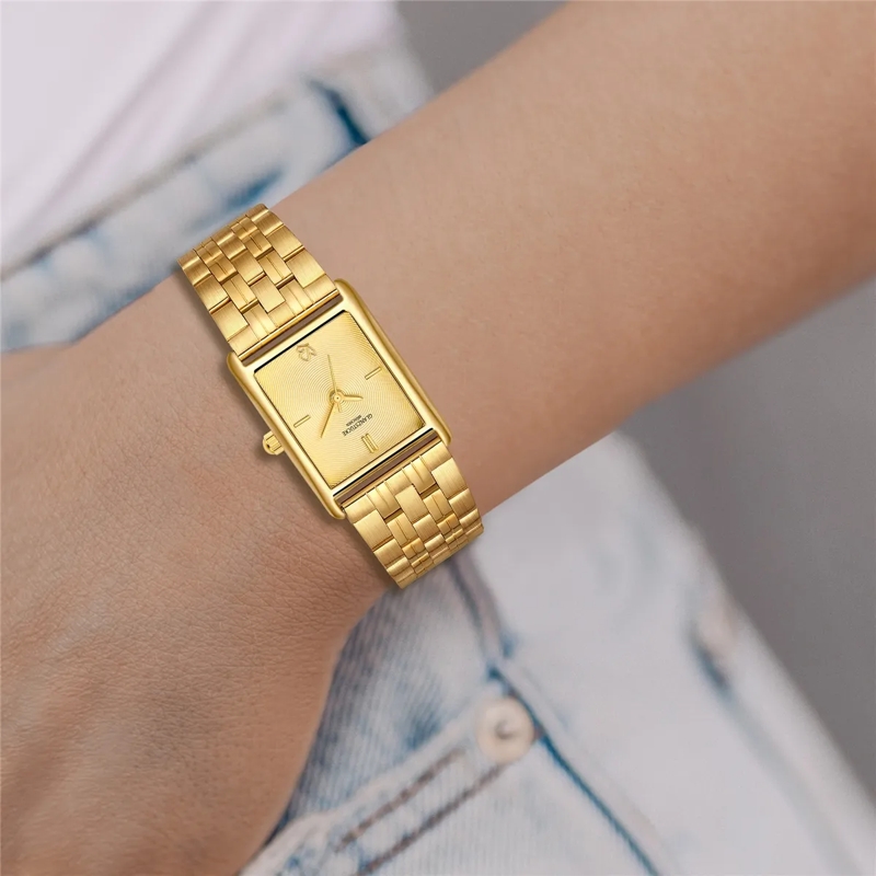 Glanzstücke München Automatikuhr Damen Armbanduhr Edelstahl gold(Image 2)