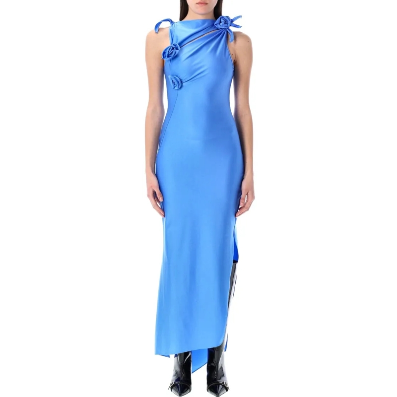 Coperni  Asymmetric Flower Gown Blue