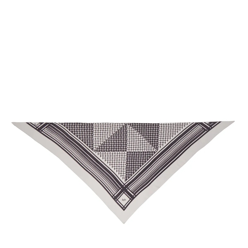 Lala Berlin Kaschmirschal Triangle Puzzle Alabastro/Antracite