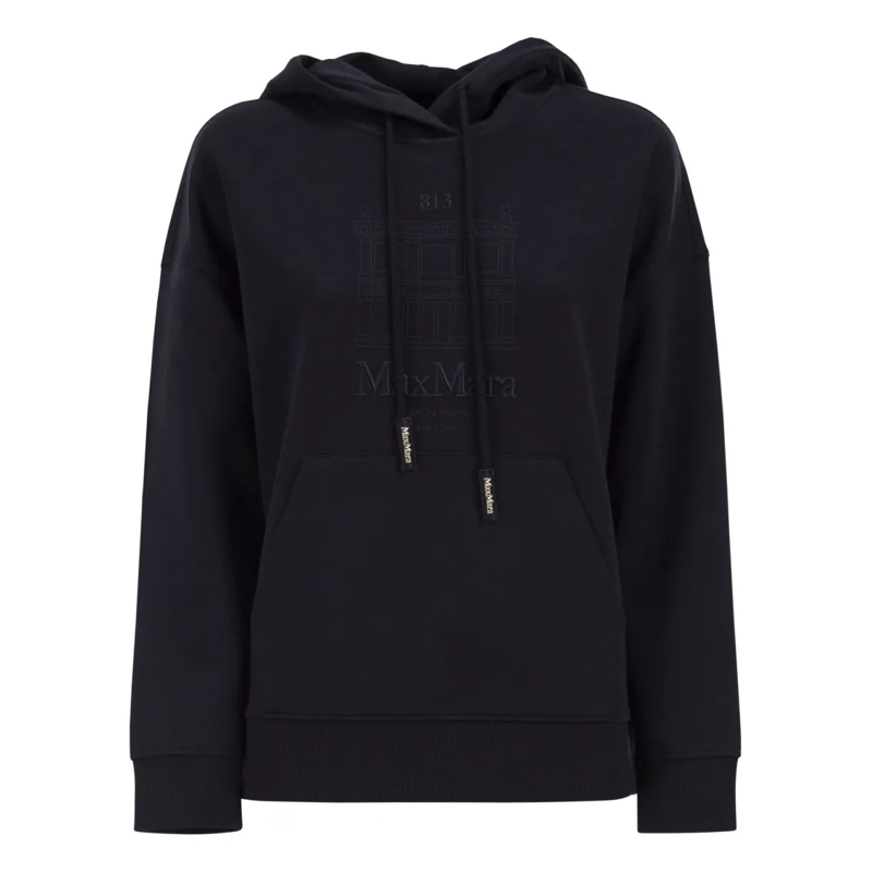 Max Mara  Smmandrea - Technical Cotton Jersey Sweatshirt Blue