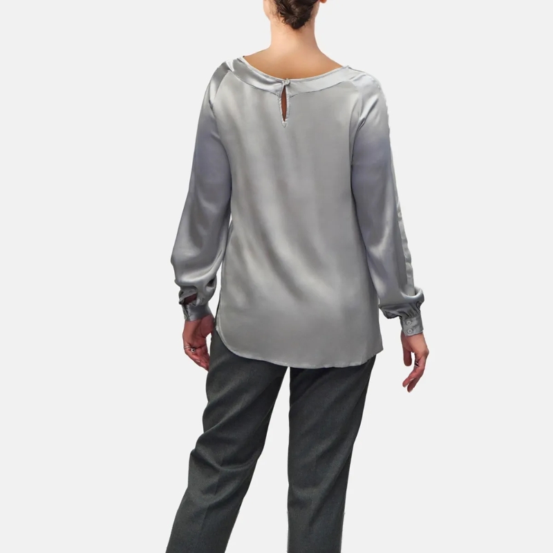 Helene Galwas Bluse Langarmbluse ALINA silber(Image 3)
