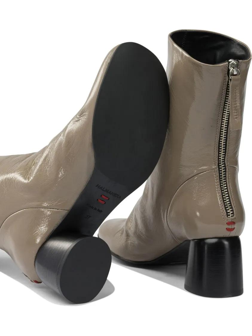 Thumbnail - Halmanera Stiefel - Leather Zippered Ankle Boots - Gr. 38,5 (EU) - in Braun - für Damen