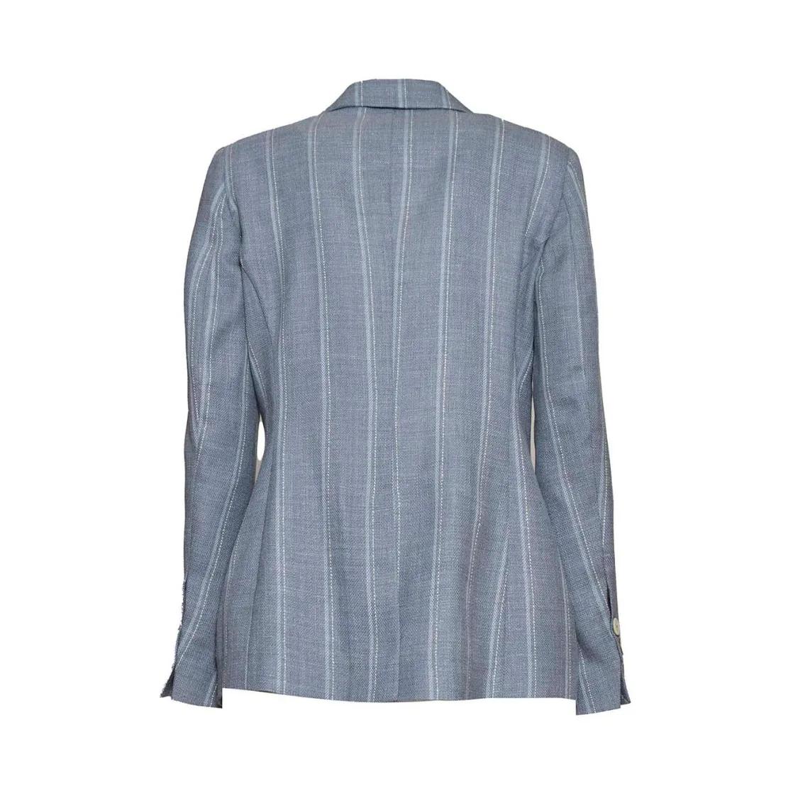 ボトムスその他 Barba Blazer Gi2 Double Breasted In Light Blue Linen Barba Blazer Gi2 Double Breasted In Light Blue Linen Blue