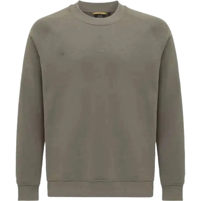 GENTI  Logo Sweater Grey Brown grau