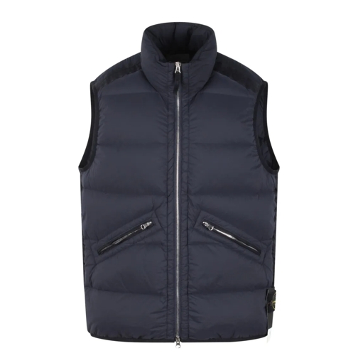 Stone Island Seamless Tunnel Nylon Down Gilet Blue Piumini