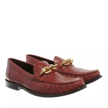 Red store coach loafers