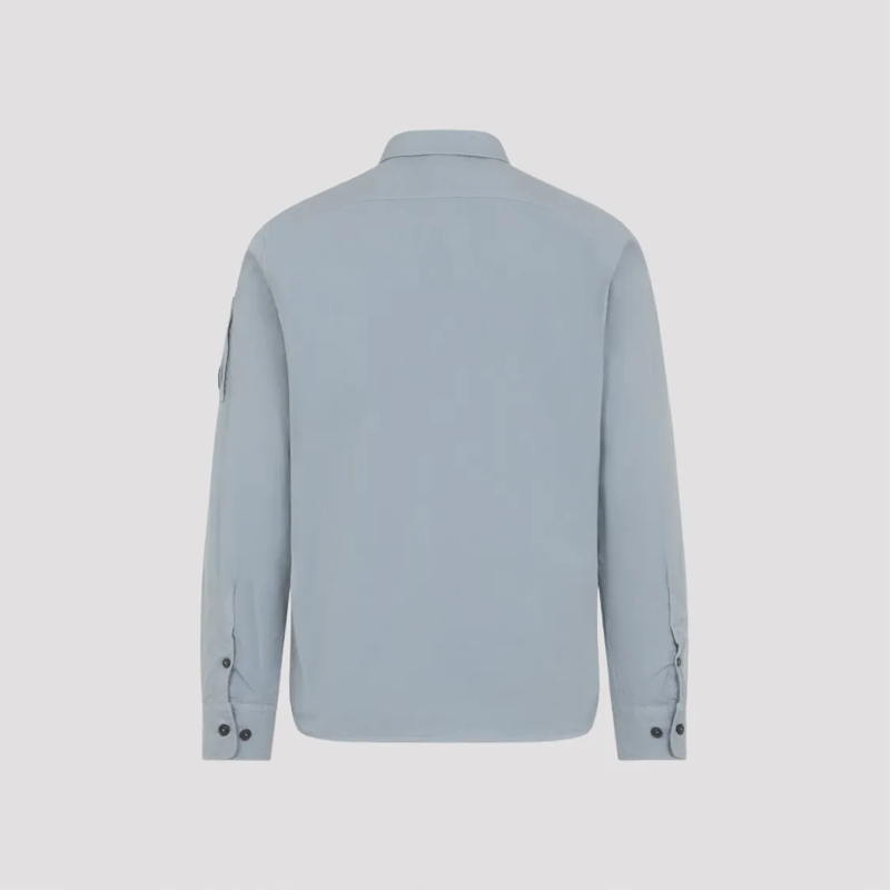 CP Company Overhemd Long-Sleeve Casual Shirt With Classic Collar Blue