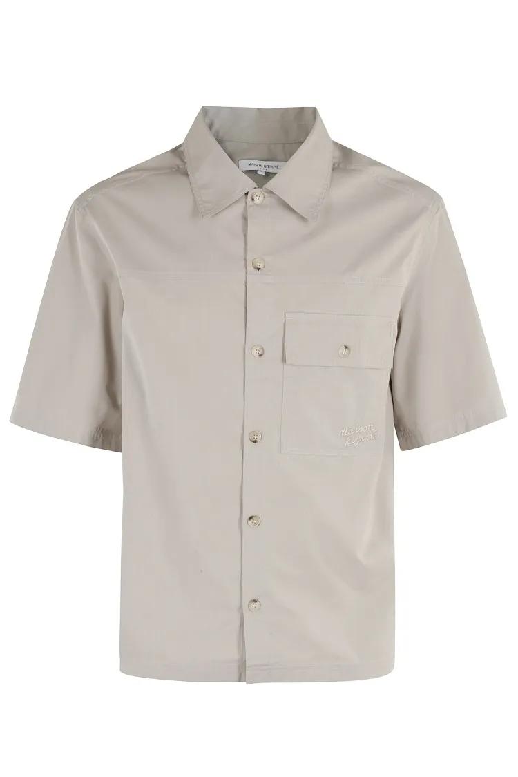 Thumbnail - Maison Kitsune - Short Sleeve Overshirt - Größe M - beige