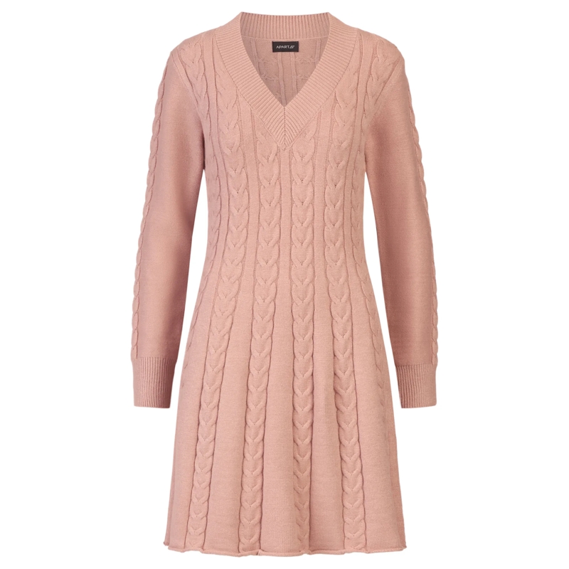 Apart Strickkleid Strickkleid mauve