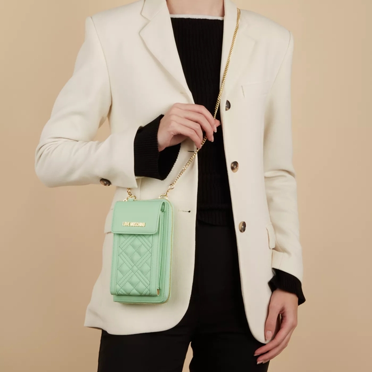 Love Moschino Love Moschino Quilted Bag Grüne Handytasche JC5682  