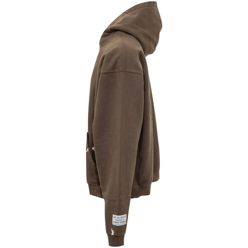 Gallery Dept.  Felpa Hoodie con Cappuccio e Tasca Frontale braun(Image 3)
