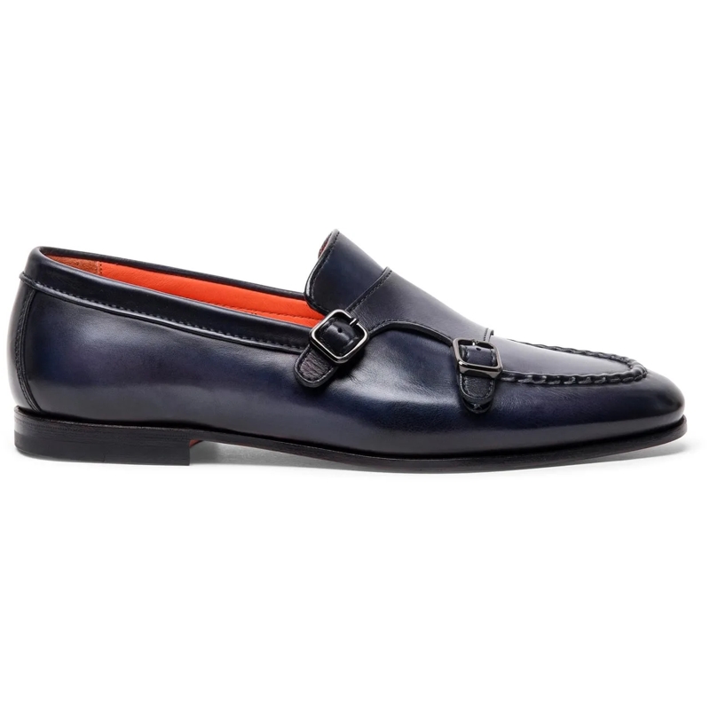 Santoni Mocassin Flat Shoes Blue blau