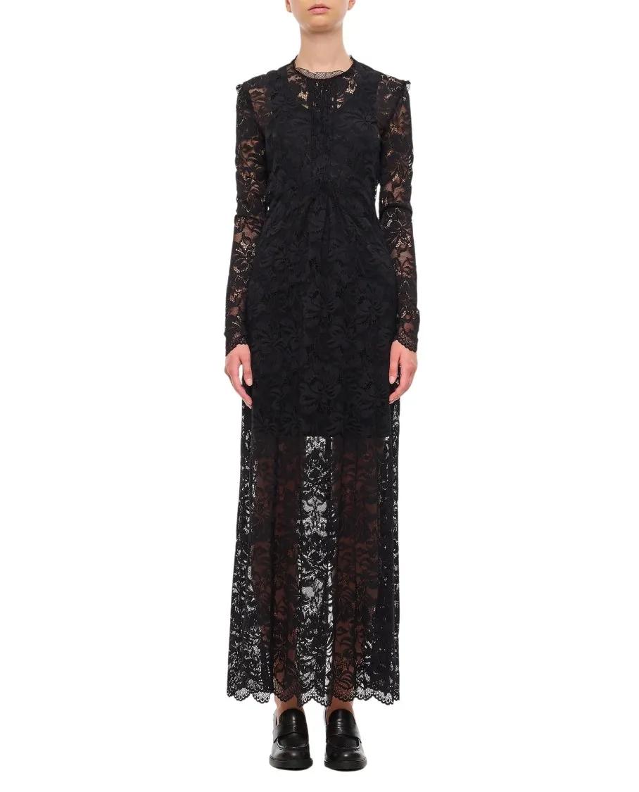 Paco Rabanne - Lace Long Dress - Größe 36 - schwarz