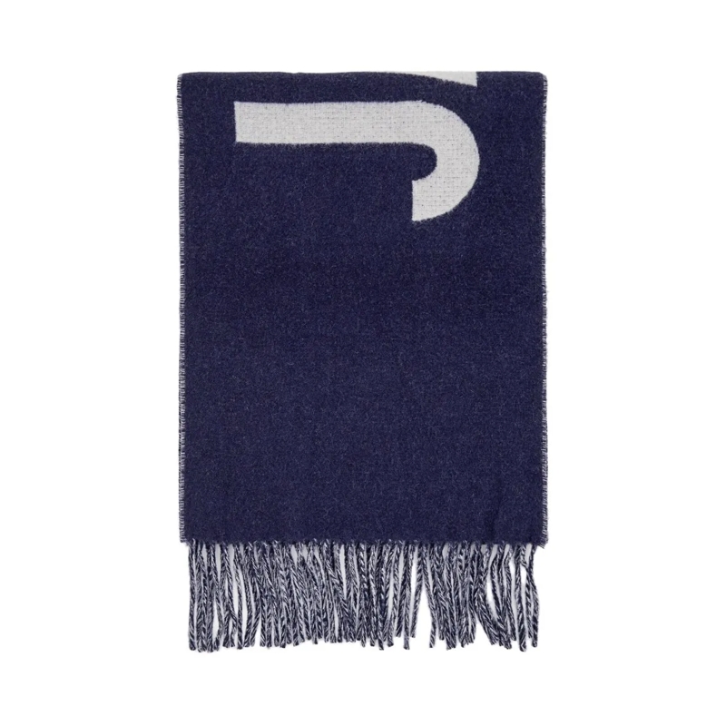 Jacquemus Lichtgewicht Sjaal L'echarpe Jacquemus Wool Scarf Blue