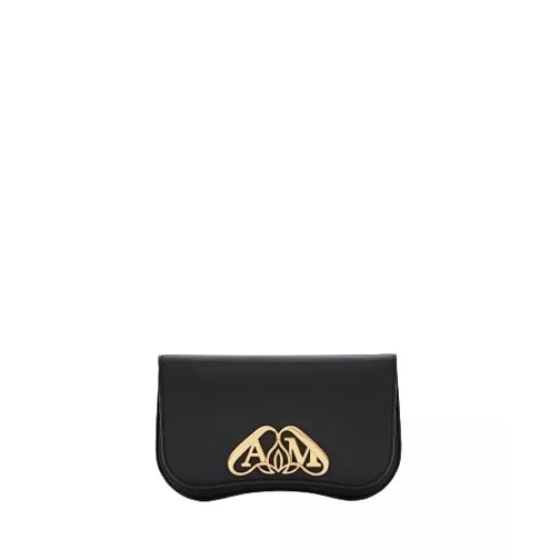 Alexander McQueen Seal Leather Cellphone Holder Black Telefoonhoesje