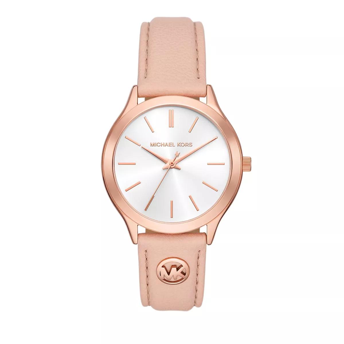 Michael Kors Uhr - Michael Kors Slim Runway Three-Hand Blush Leather - Gr. unisize - in Gold - für Damen